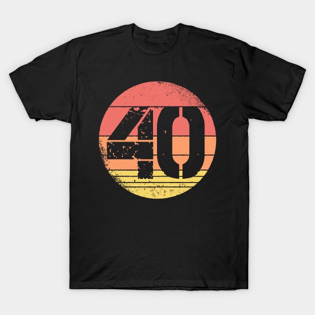 40th Birthday Vintage T-Shirt by POS